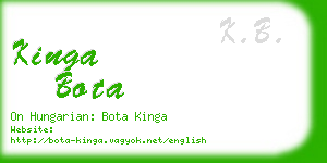 kinga bota business card